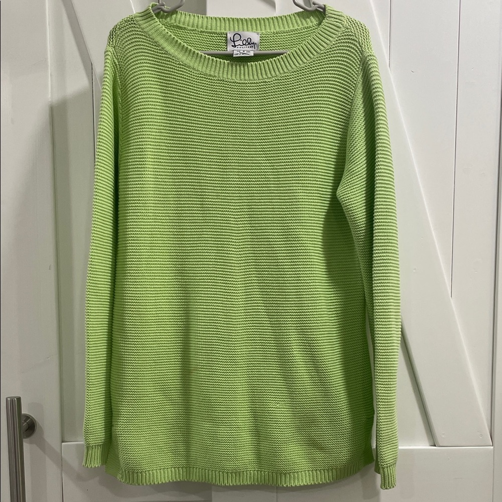 Lilly Pulitzer Lime Green Crew Neck Sweater Small As Is